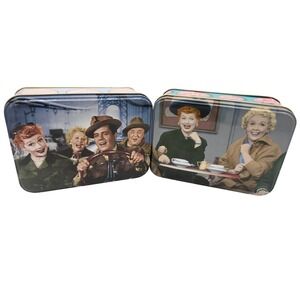 I Love Lucy Friends Forever Metal Tin Set of 2 Vintage TV Show Collectible Boxes